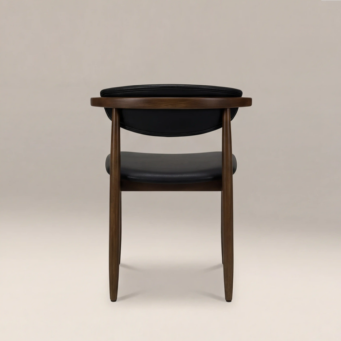 Emrik Wooden Dining Chair Upholstered Seat & Upholstered Backrest