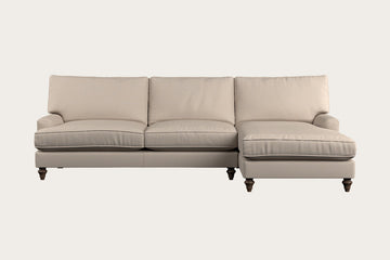 Marri Grand Right Hand Chaise Sofa - Recycled Cotton Natural