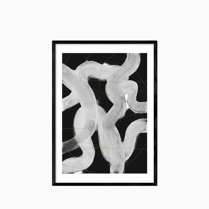 Abstract Brush Stroke Graphic Print