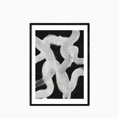 Abstract Brush Stroke Graphic Print