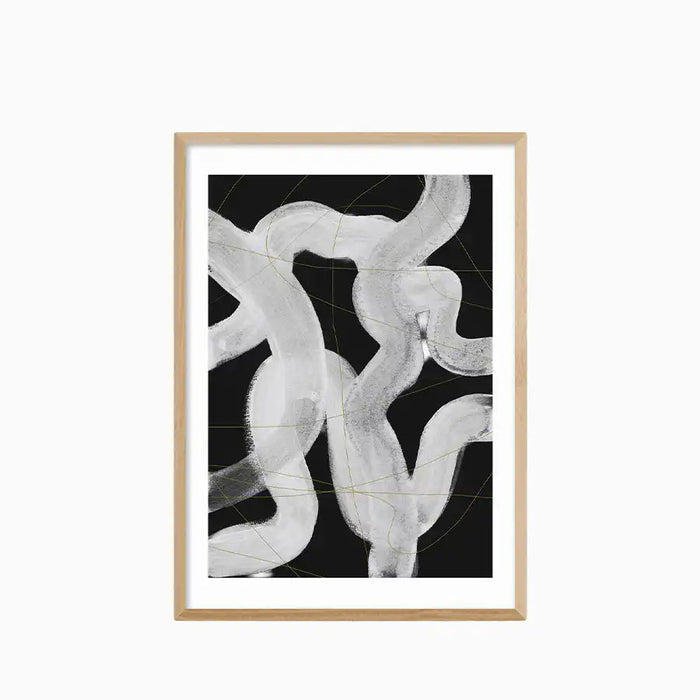 Abstract Brush Stroke Graphic Print