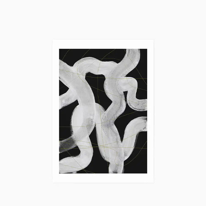 Abstract Brush Stroke Graphic Print