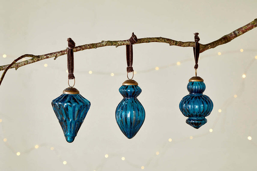 Manipur Baubles Indigo Set Of 3