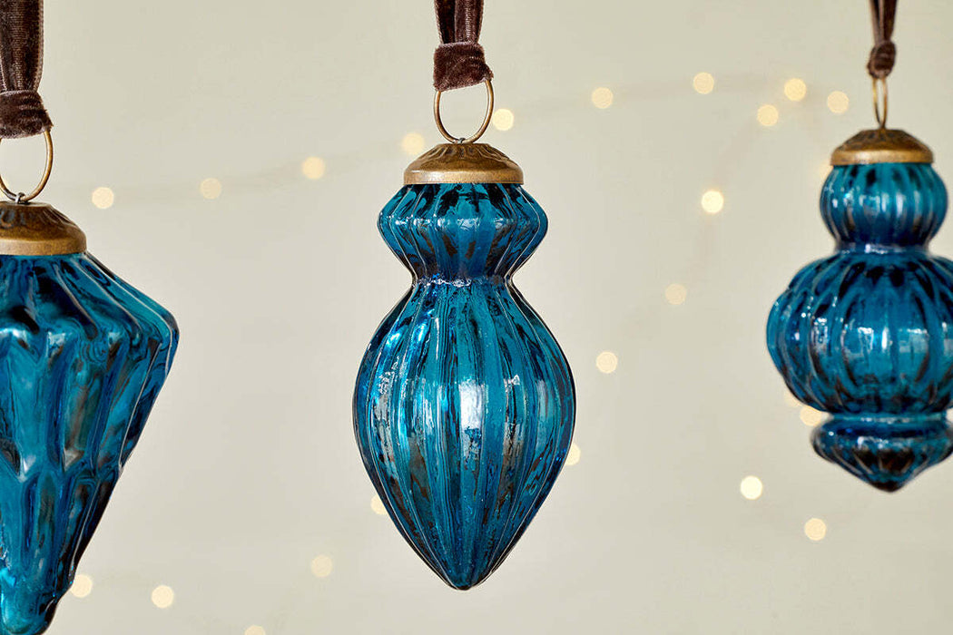 Manipur Baubles Indigo Set Of 3