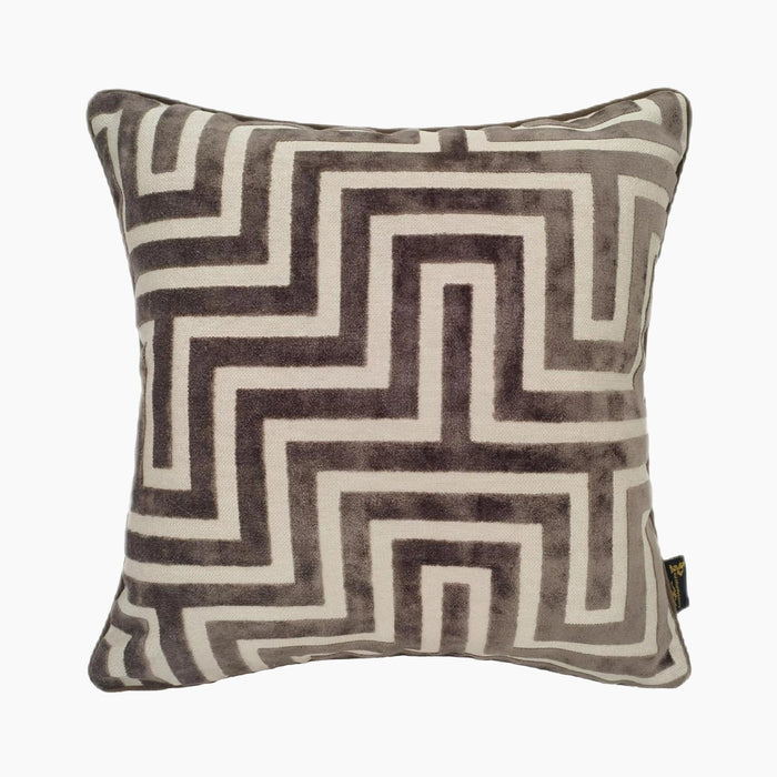 Connelly Square Cushion Chocolate Brown Velvet
