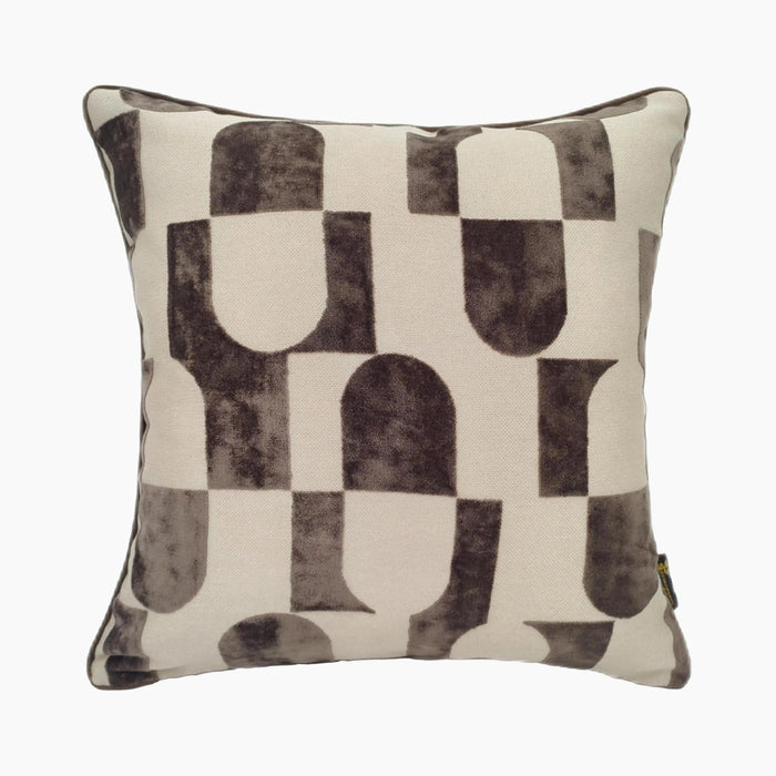 Alonzo Square Cushion Chocolate Brown Velvet