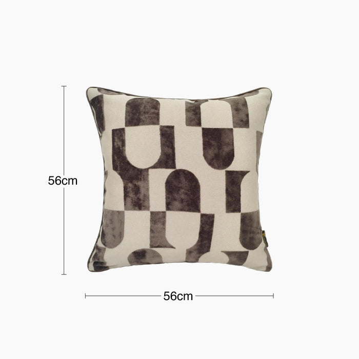 Alonzo Square Cushion Chocolate Brown Velvet