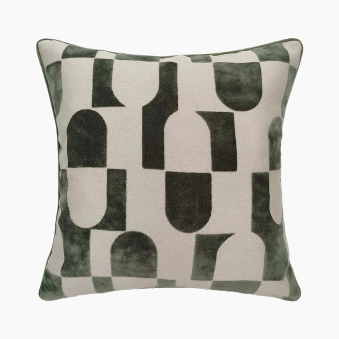 Alonzo Square Cushion Sage Green Velvet