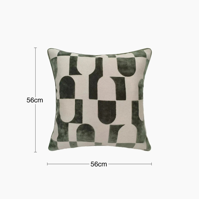 Alonzo Square Cushion Sage Green Velvet