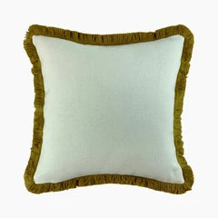 Hugo Square Cushion | Whiskey Brown & Cream Fabric