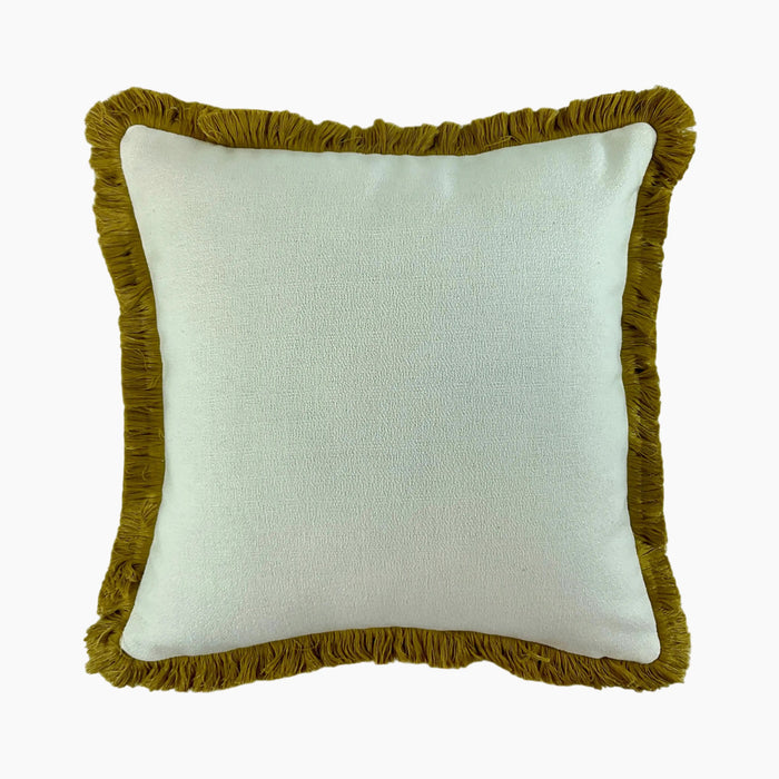 Hugo Square Cushion Whiskey Brown & Cream Fabric