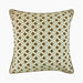 Nexo Square Cushion | Whiskey Brown & Cream Fabric