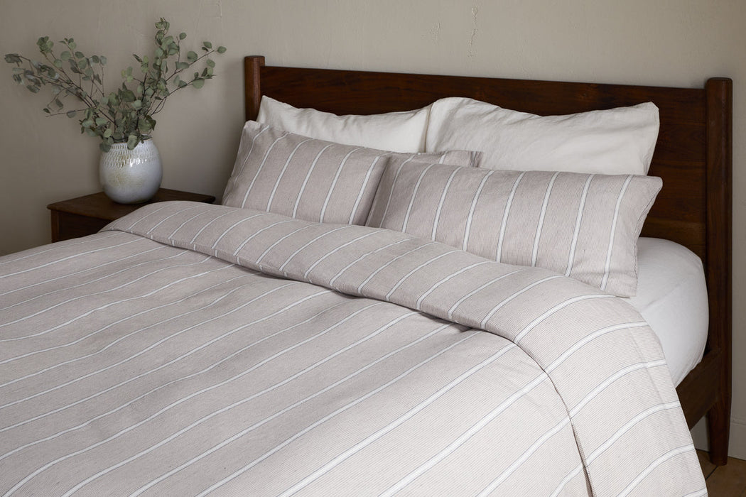 Mora Hemp Cotton Duvet Cover Stone Grey