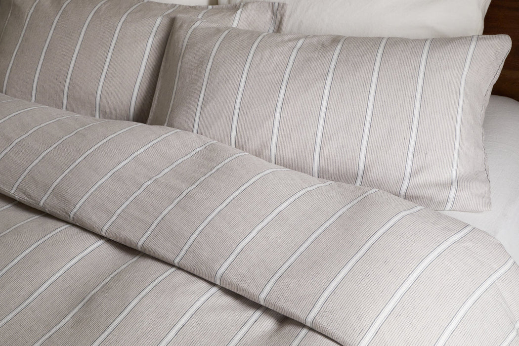 Mora Hemp Cotton Duvet Cover Stone Grey