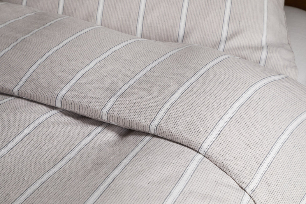 Mora Hemp Cotton Duvet Cover Stone Grey