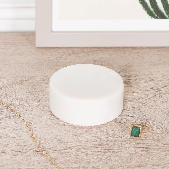 Natural White Marble Jewellery Holder
