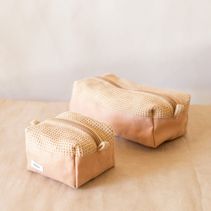 Organic Lifestyle Waffle Zipped Pouch Small