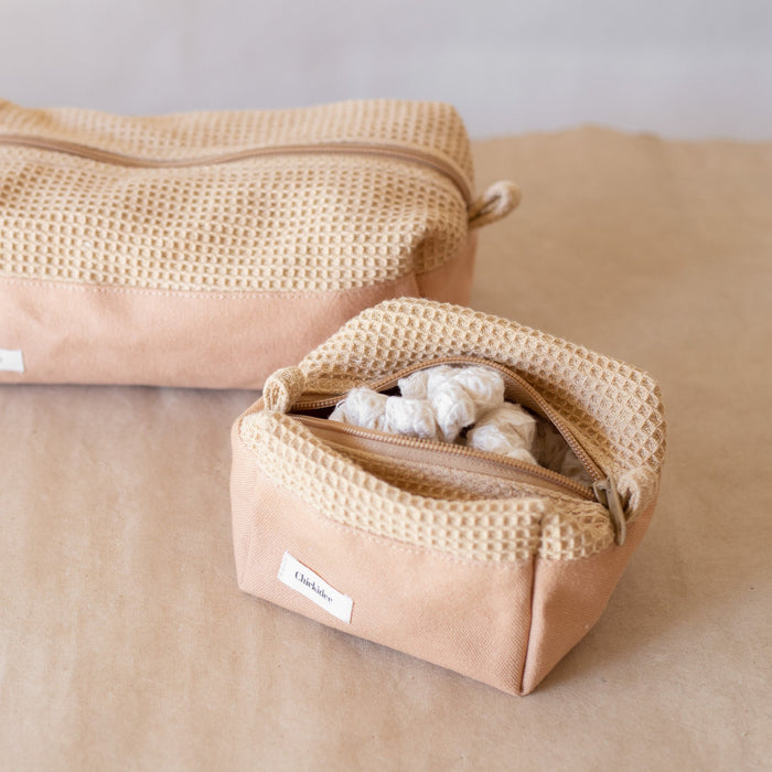Organic Lifestyle Waffle Zipped Pouch Small