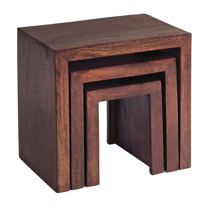 Toko Dark Mango Nest of 3 Tables