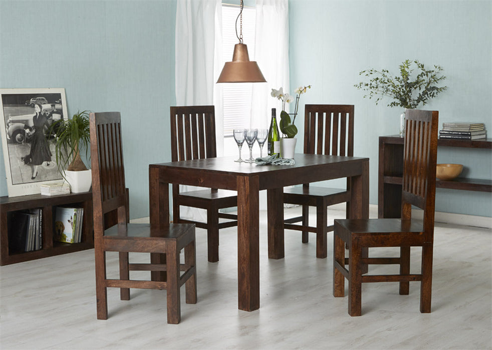 Toko Dark Mango Small Dining Table 4ft 120cm
