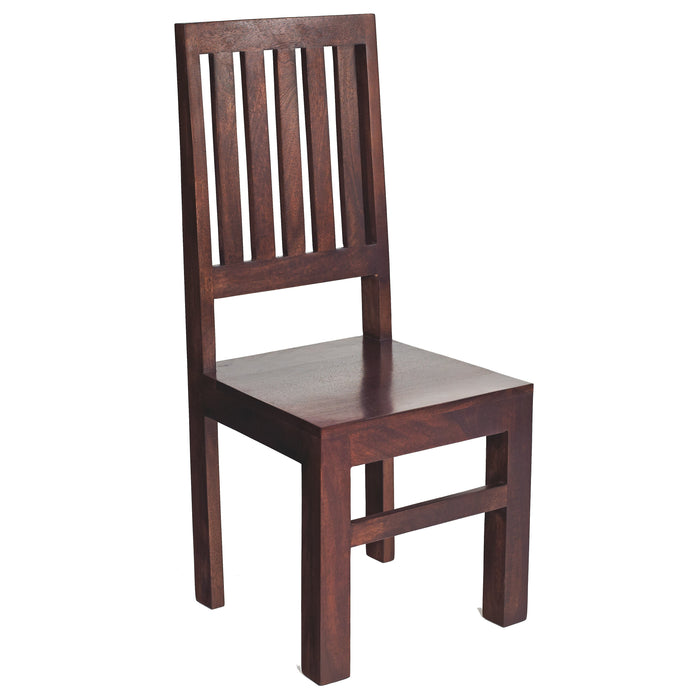 Toko Dark Mango Slat Back Chair Sold in Pairs