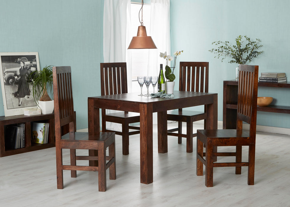Toko Dark Mango Slat Back Chair Sold in Pairs