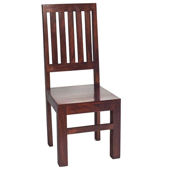 Toko Dark Mango Slat Back Chair Sold in Pairs