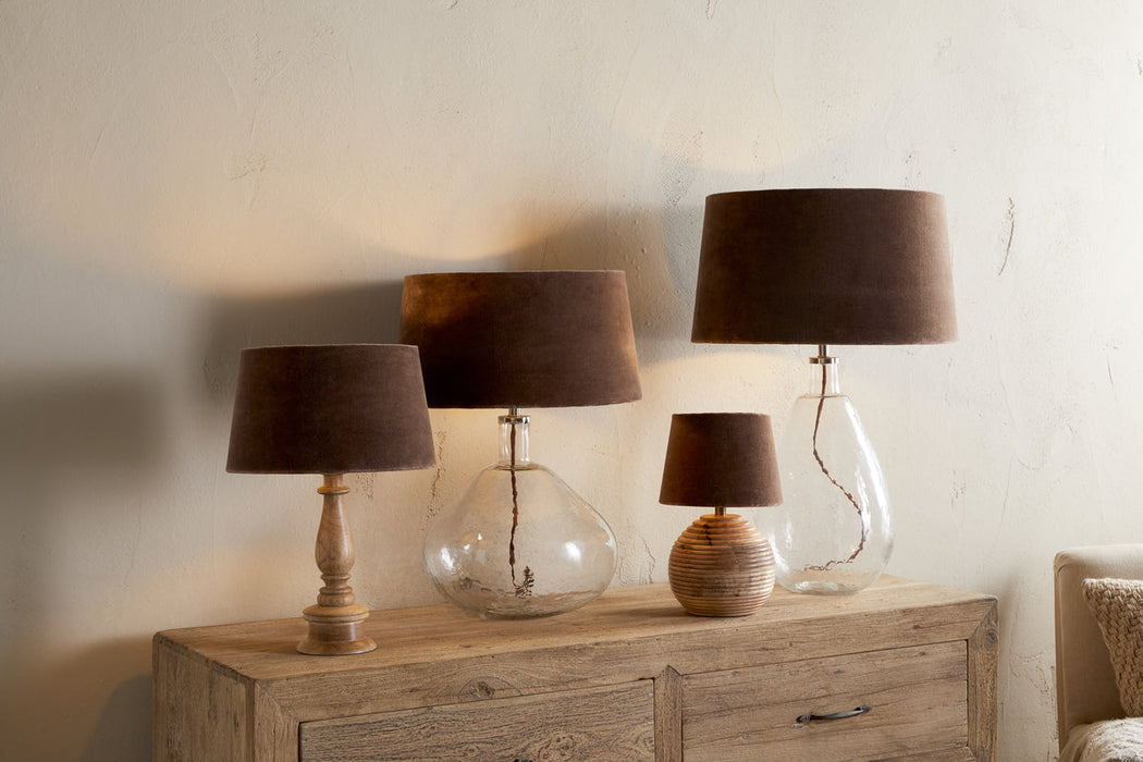 Mendai Velvet Linen Lampshade Mocha