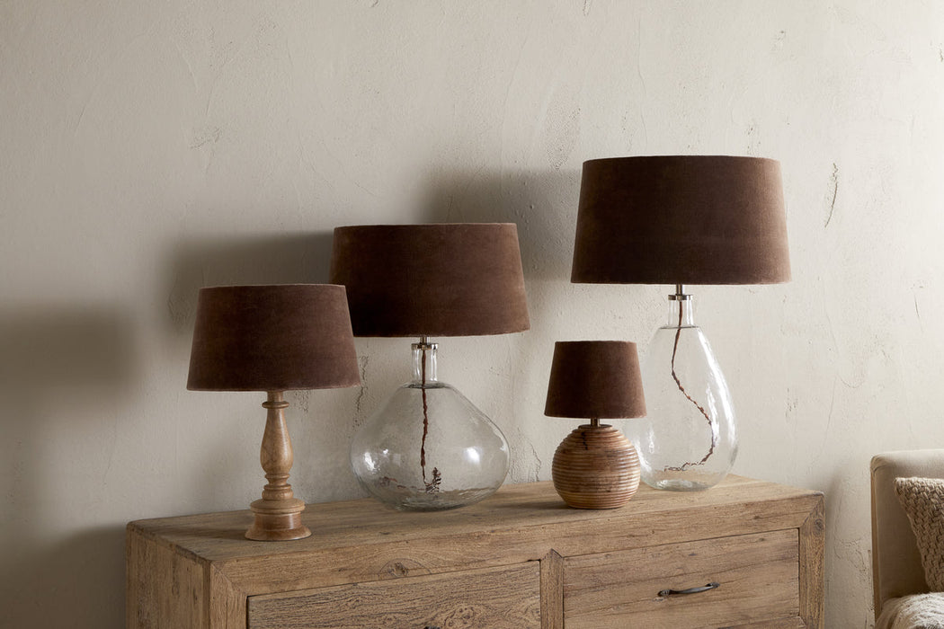 Mendai Velvet Linen Lampshade Mocha