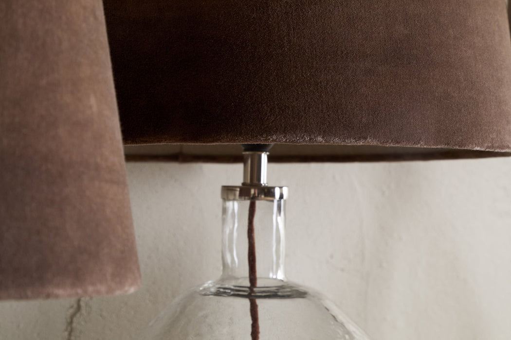 Mendai Velvet Linen Lampshade Mocha