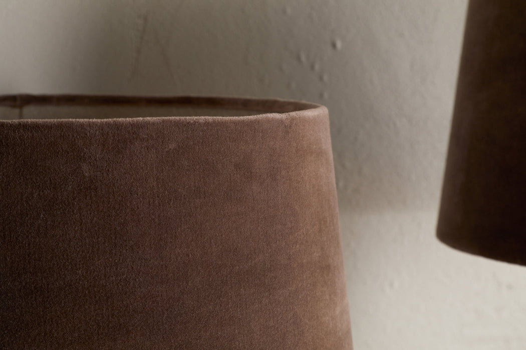 Mendai Velvet Linen Lampshade Mocha