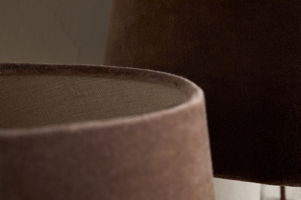 Mendai Velvet Linen Lampshade Mocha