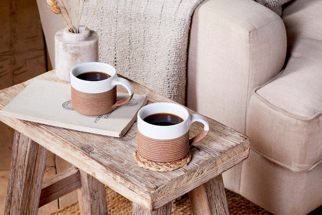 Mali Ribbed Coffee Mug White