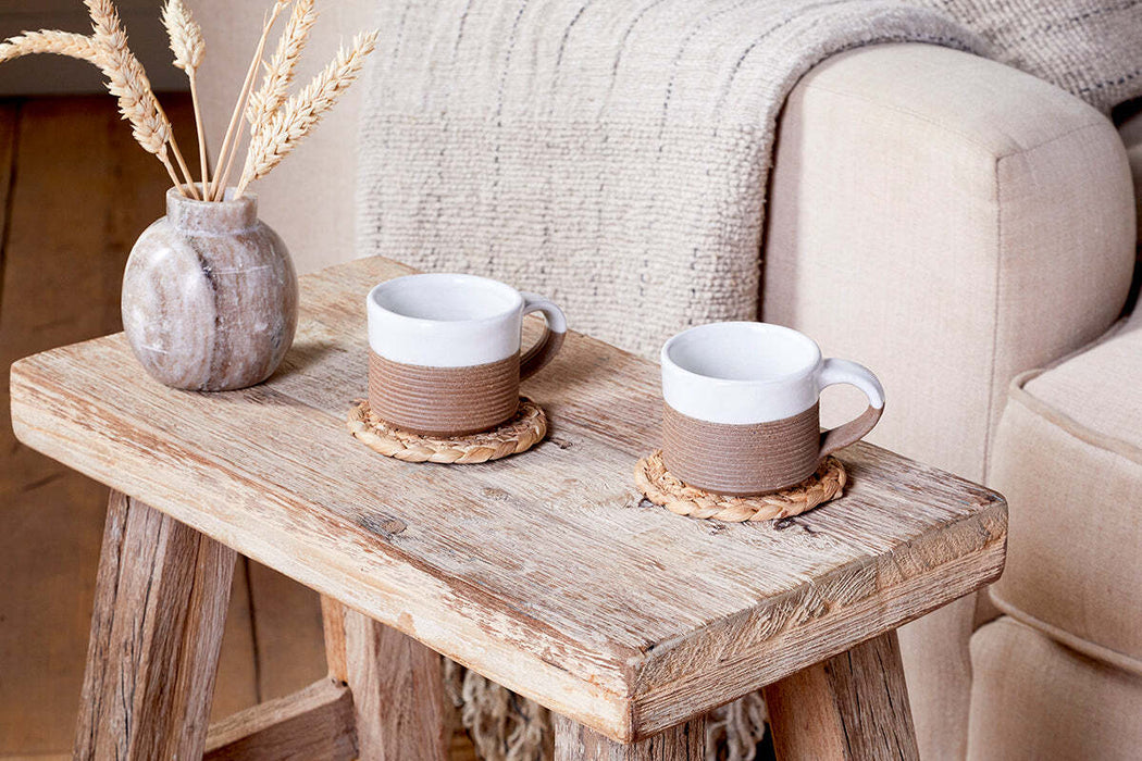Mali Ribbed Espresso Mug White