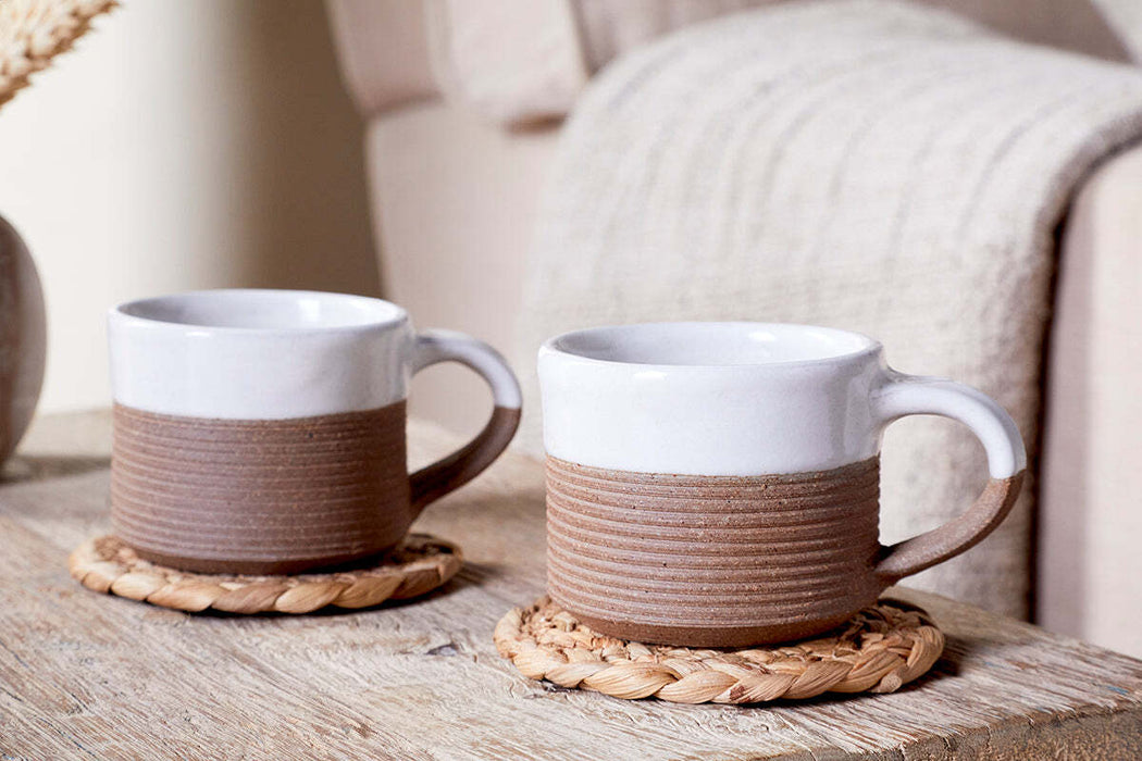 Mali Ribbed Espresso Mug White