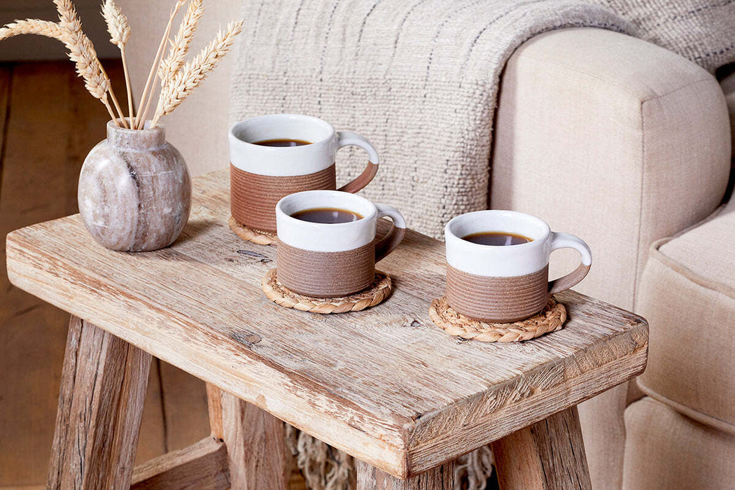 Mali Ribbed Espresso Mug - White