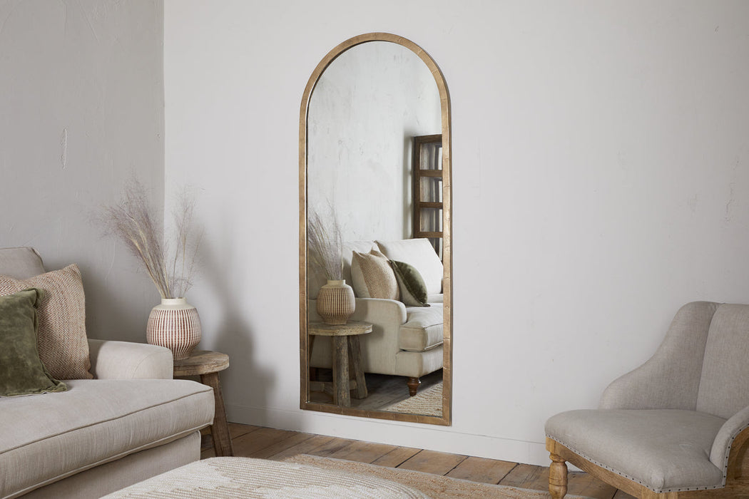 Murwara Full Length Mirror Antique Brass