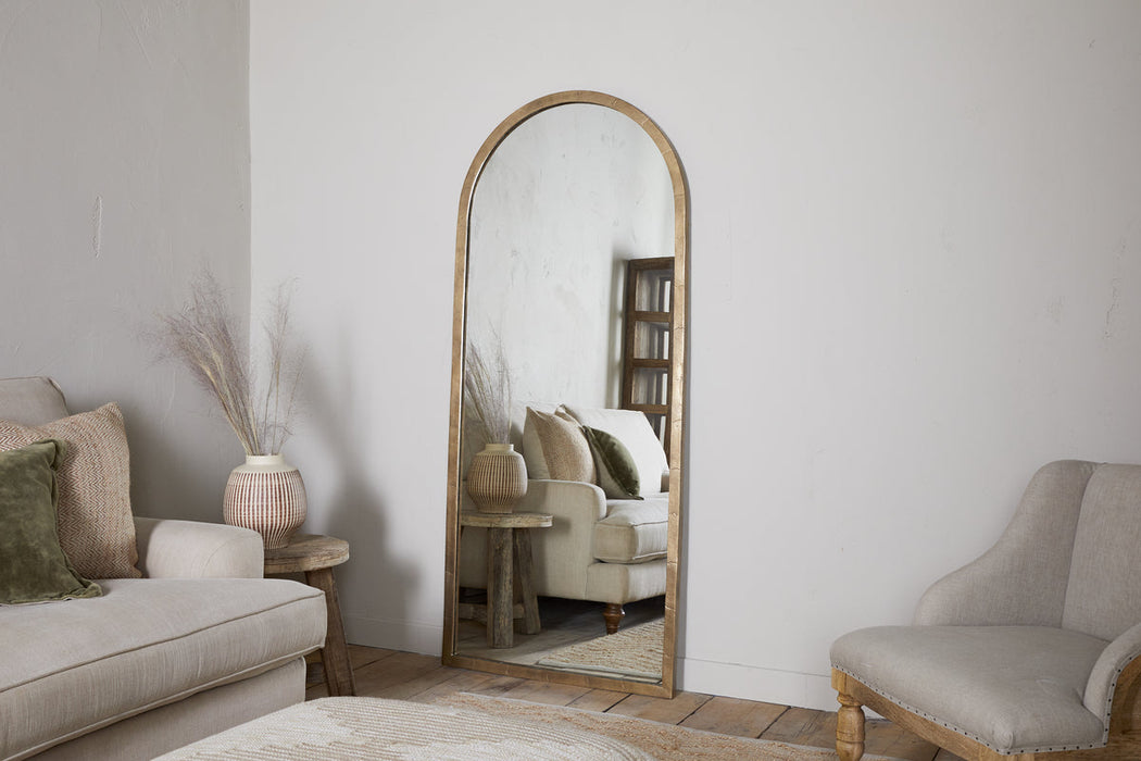Murwara Full Length Mirror Antique Brass
