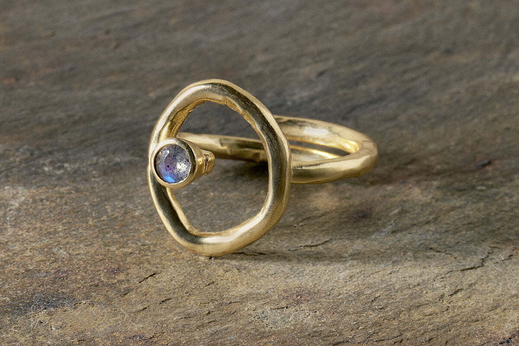 Mari Labradorite Ring Gold