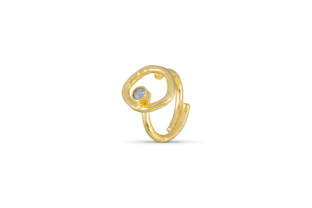 Mari Labradorite Ring Gold