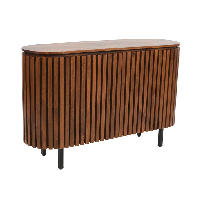 Slatted Mango Wood 2 Doors Sideboard