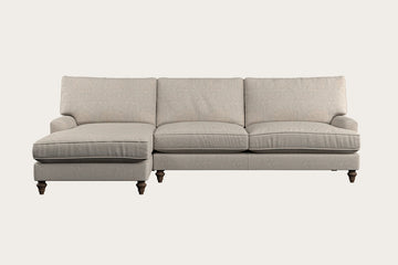 Marri Grand Left Hand Chaise Sofa - Brera Linen Natural