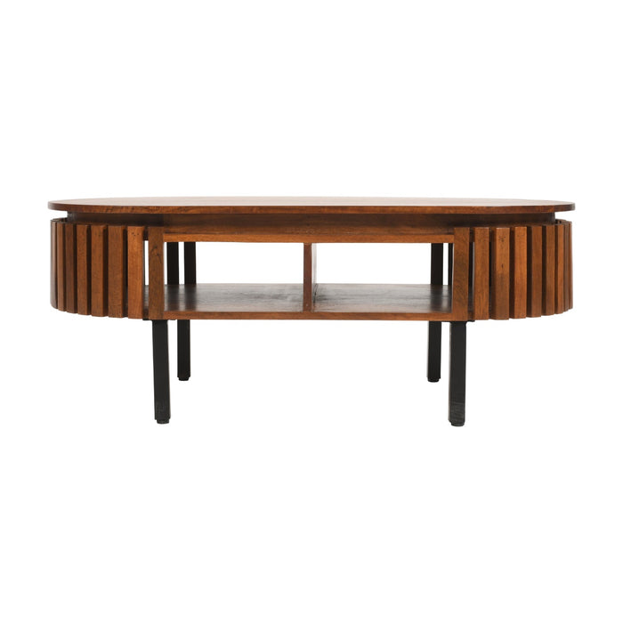 Slatted Mango Wood Coffee Table Rectangular