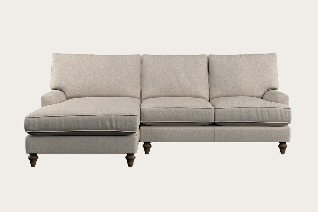 Marri Large Left Hand Chaise Sofa Brera Linen Natural
