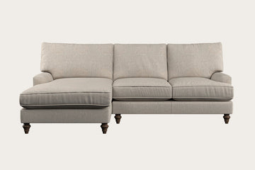 Marri Large Left Hand Chaise Sofa - Brera Linen Natural