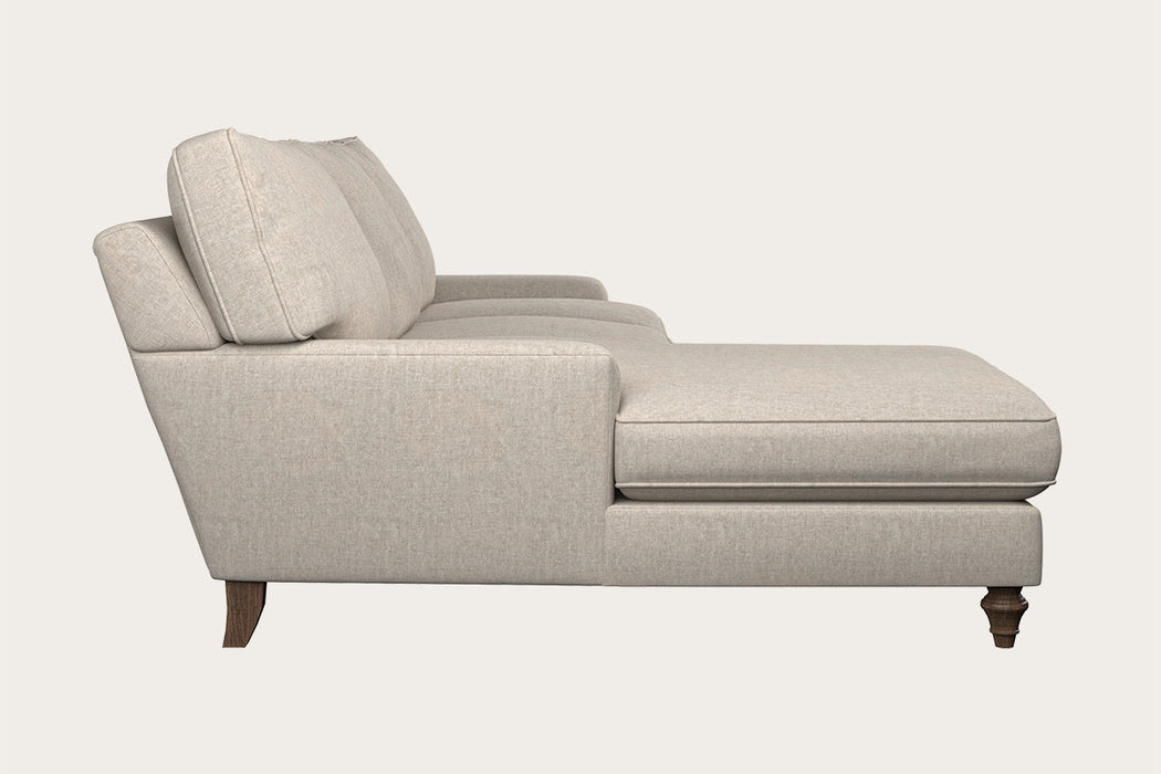 Marri Large Left Hand Chaise Sofa Brera Linen Natural