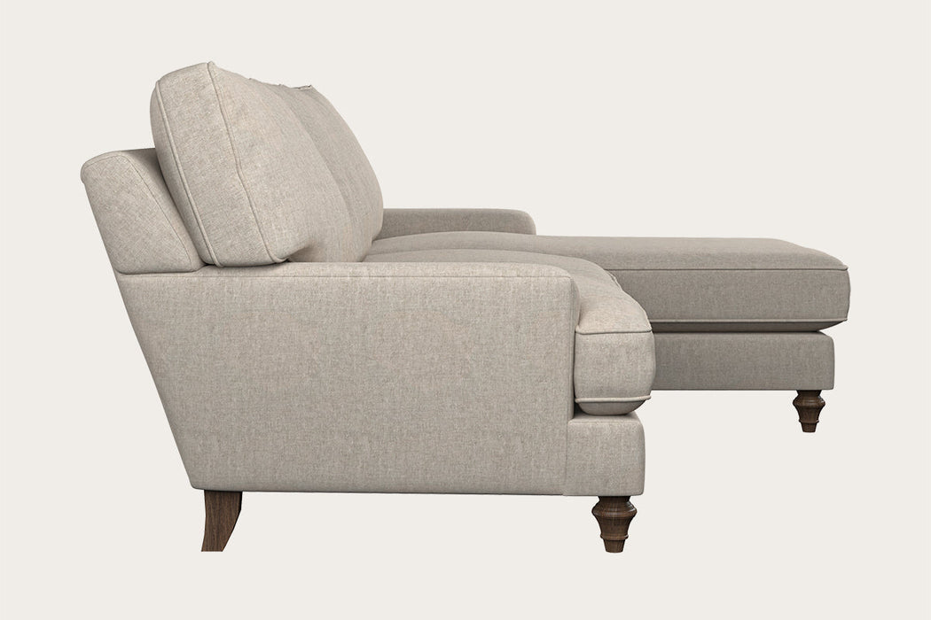 Marri Large Right Hand Chaise Sofa Brera Linen Natural