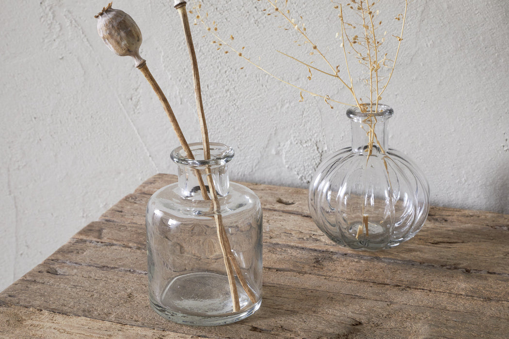 Mayumi Recycled Glass Bud Vases Clear Set Of 3