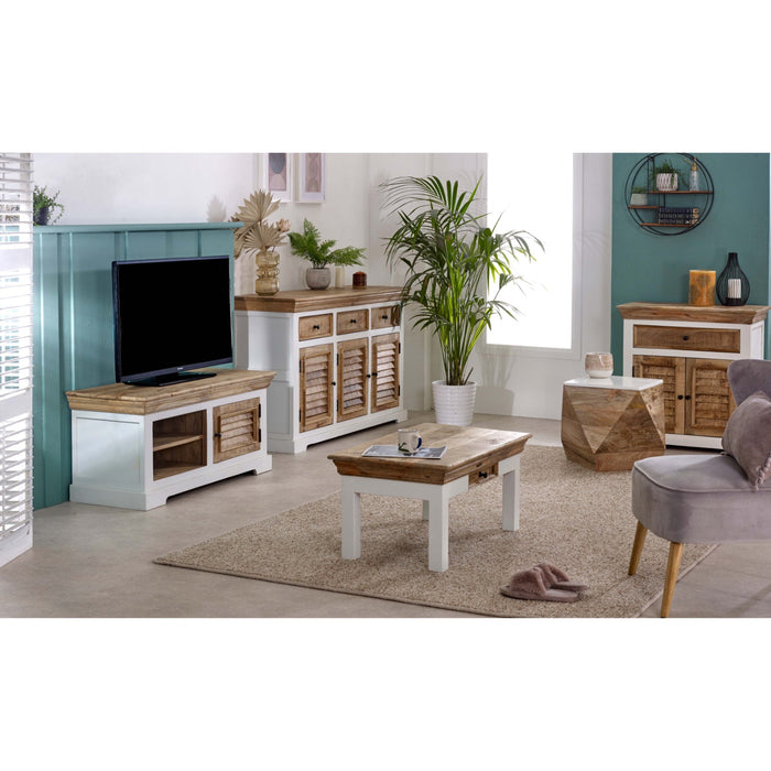 Alfie Coffee Table With Drawer Solid Mango Wood