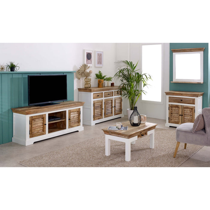 Alfie Coffee Table With Drawer Solid Mango Wood
